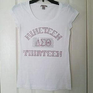 Bling Delta Sigma Theta fitted Tee